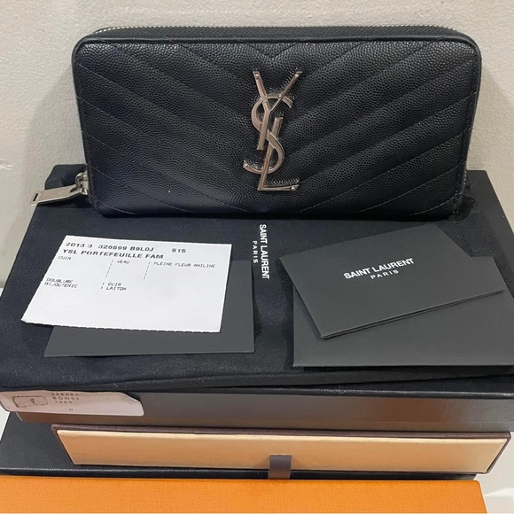 🖤YSL Monogram Zipped Around Wallet in SHW🖤 - Picture 15 of 15